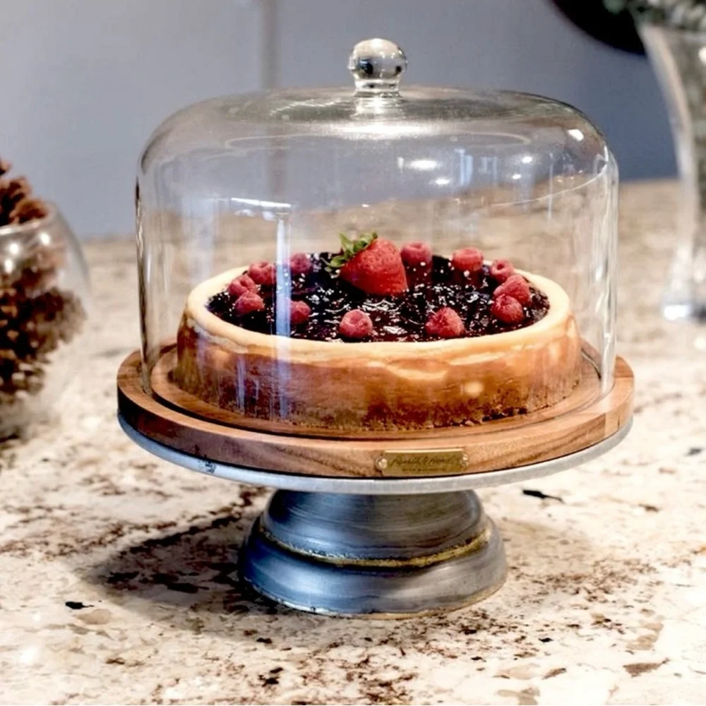 Hearth and Hand With Magnolia Rustic Covered Dome Cake Stand Plate BRAND NEW